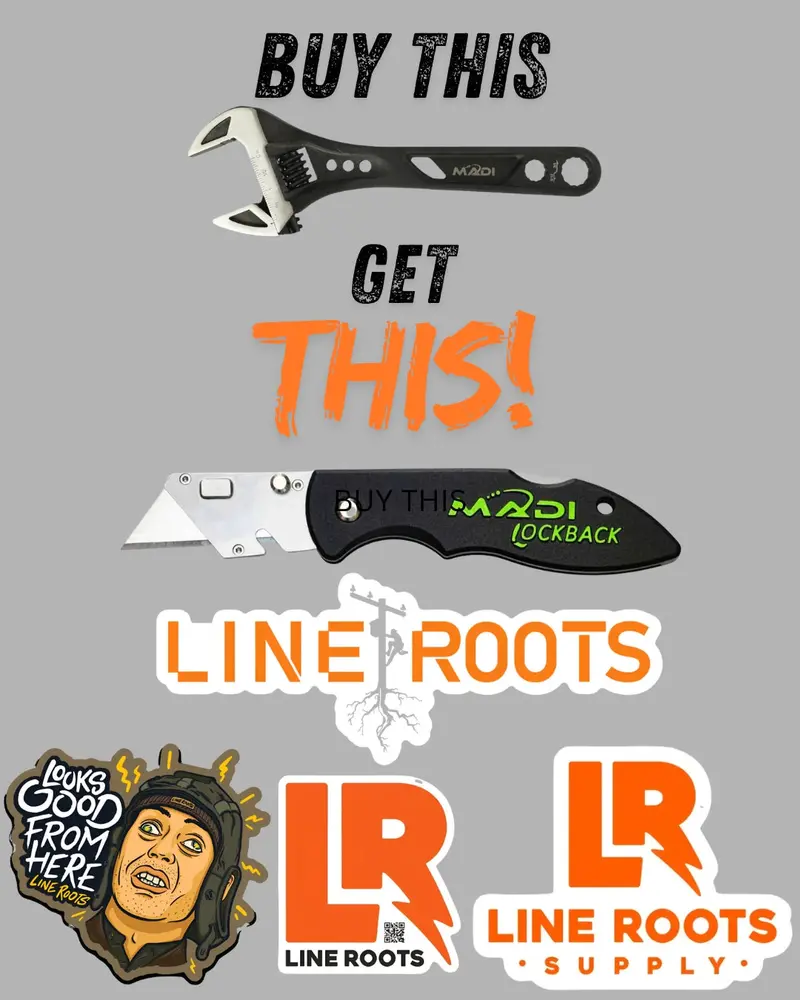 12-Inch Adjustable Lineman’s Wrench with Free Utility Knife & Sticker Set