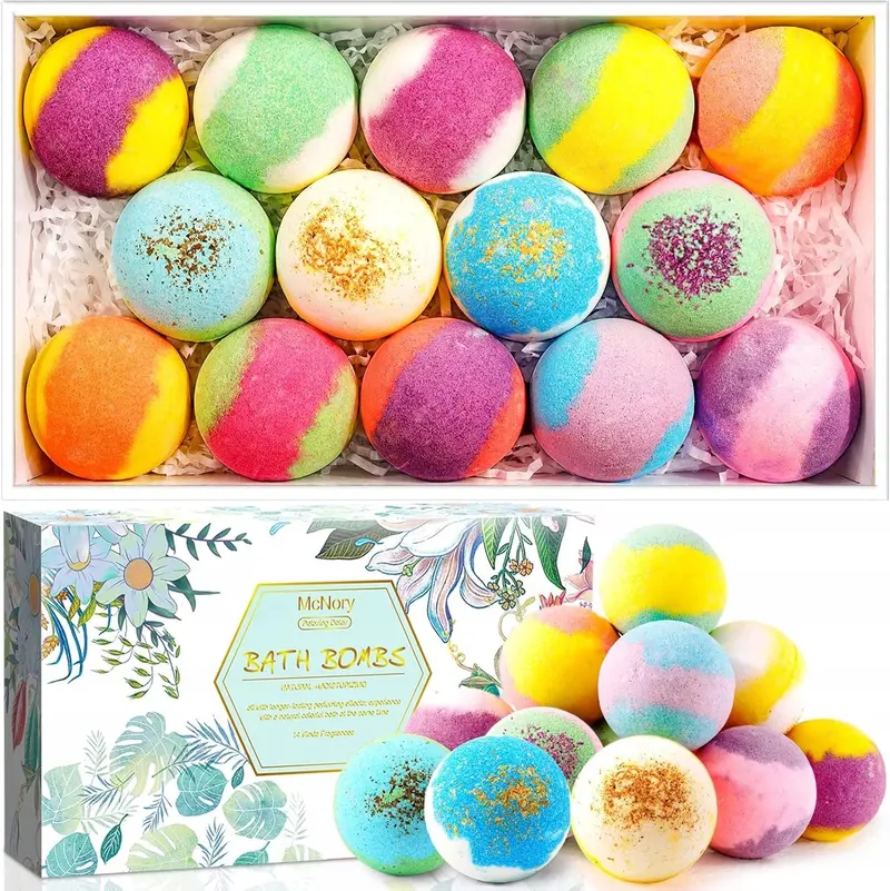 14-Count Luxury Bath Bomb Gift Set – Effervescent Spa Experience