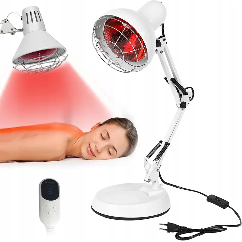 150W Infrared Heat Lamp – Therapeutic Red Light Device for Back & Knee Pain Relief