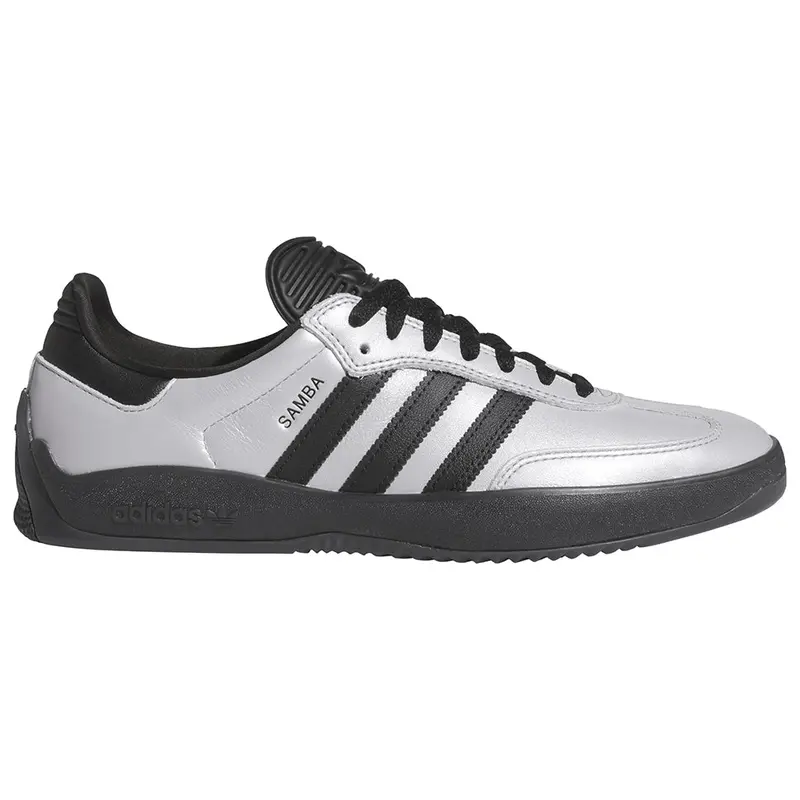 Adidas Puig Samba Silver Metallic Skate Shoes