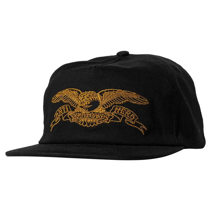Anti-Hero Basic Eagle Black & Gold Snapback