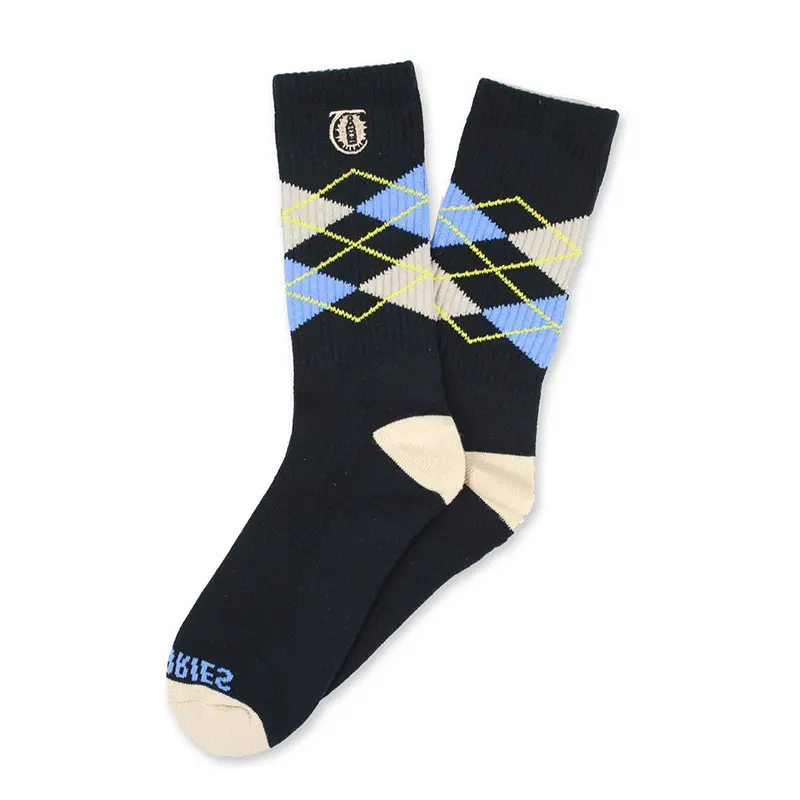 Argyle Black Crew Socks by Theories