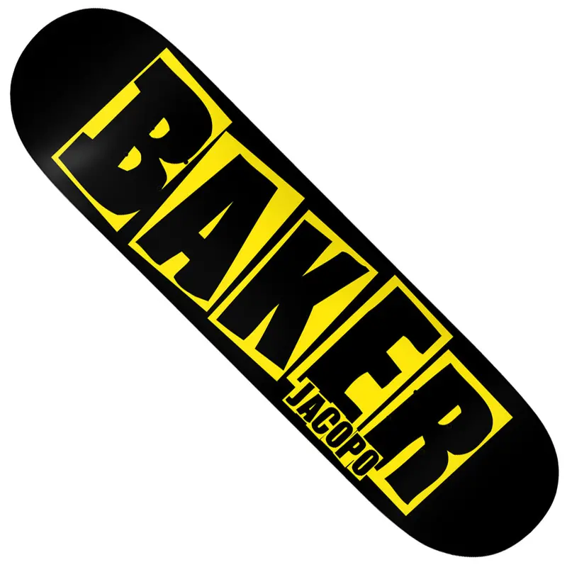 Baker Jacopo Carrozi Danger Logo Skateboard Deck – Edgy Signature Design