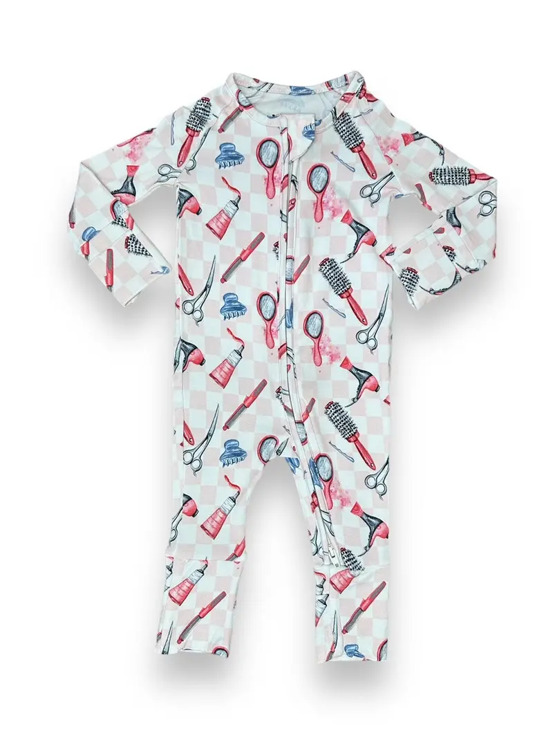 Bamboo Zipper Footie – Hair Stylist Inspired