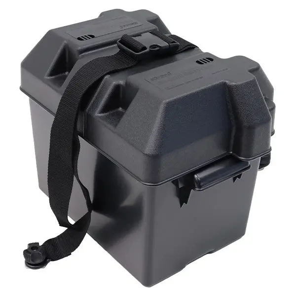 Battery Box with Integrated Track Strap System