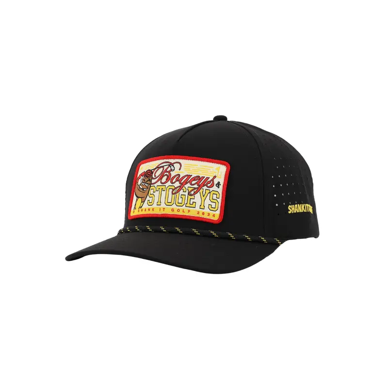 Bogeys & Stogies Black Rope Golf Hat – Cigar-Inspired Style