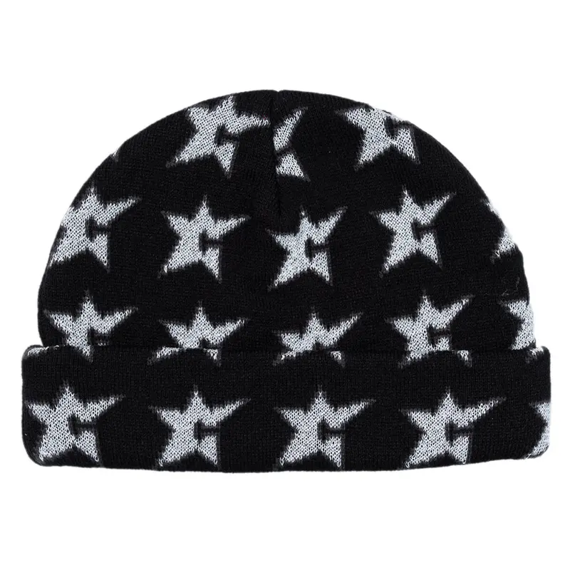 Carpet Company Black Metallic C Star Knit Beanie