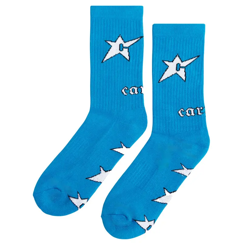 Carpet Company Blue C-Star Crew Socks – Cotton Blend