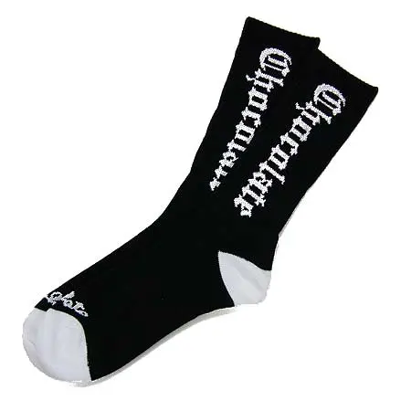 Chocolate Eazy-C Crew Socks – Retro-Inspired Graphic Socks with Comfort Fit