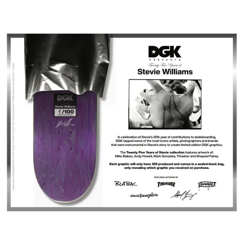 DGK Stevie Williams 25th Anniversary Blind Bag Deck