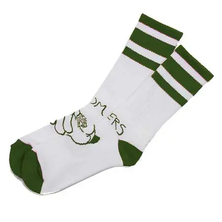 Doom Sayers Cartoon Crew Socks – Fun-Printed Cotton Blend for Skaters