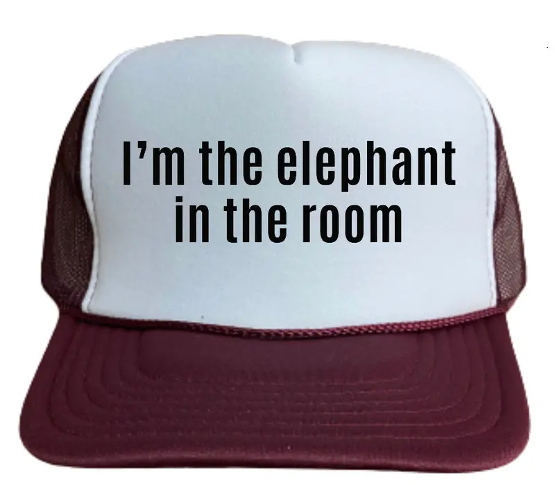 Elephant in the Room Humor Trucker Hat
