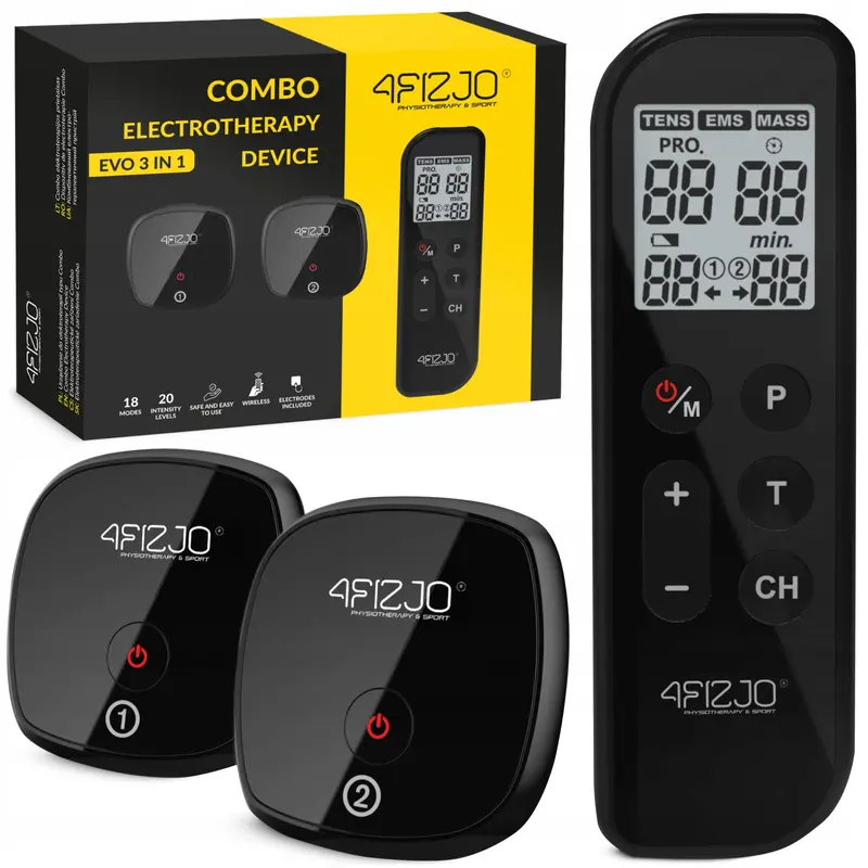 EVO 4FIZJO 3-in-1 Wireless Electrotherapy Device – TENS, EMS & Massage Modes
