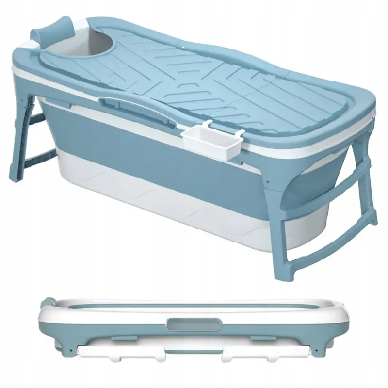 Foldable Portable PVC Bathtub – Compact 143 cm Travel-Friendly Design