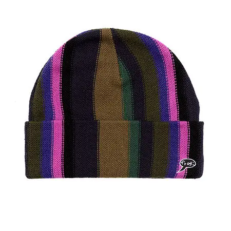 Frog Skateboards Vertical Stripe Knit Beanie