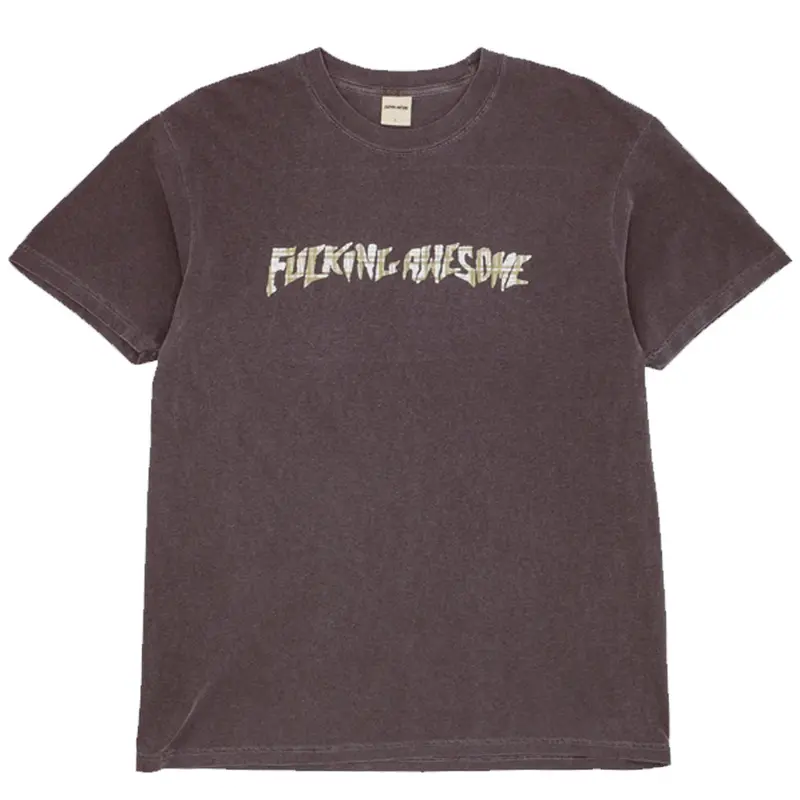 Fucking Awesome Plaid Photo Copy Print T-Shirt