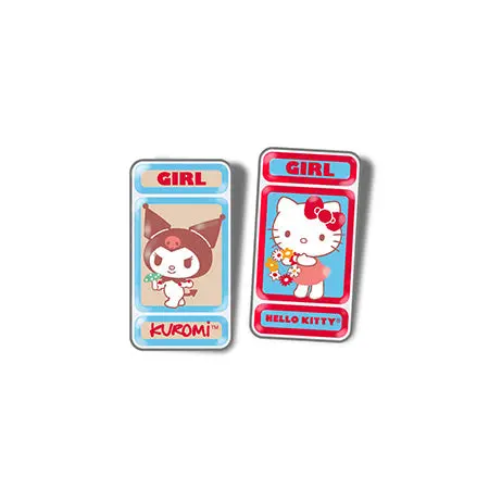 Girl Girl x Sanrio Kitty & Kuromi Enamel Pin Set