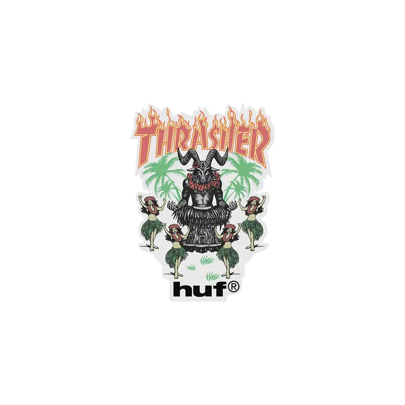 Goat Luau Themed Sticker – HUF & Thrasher Crossover