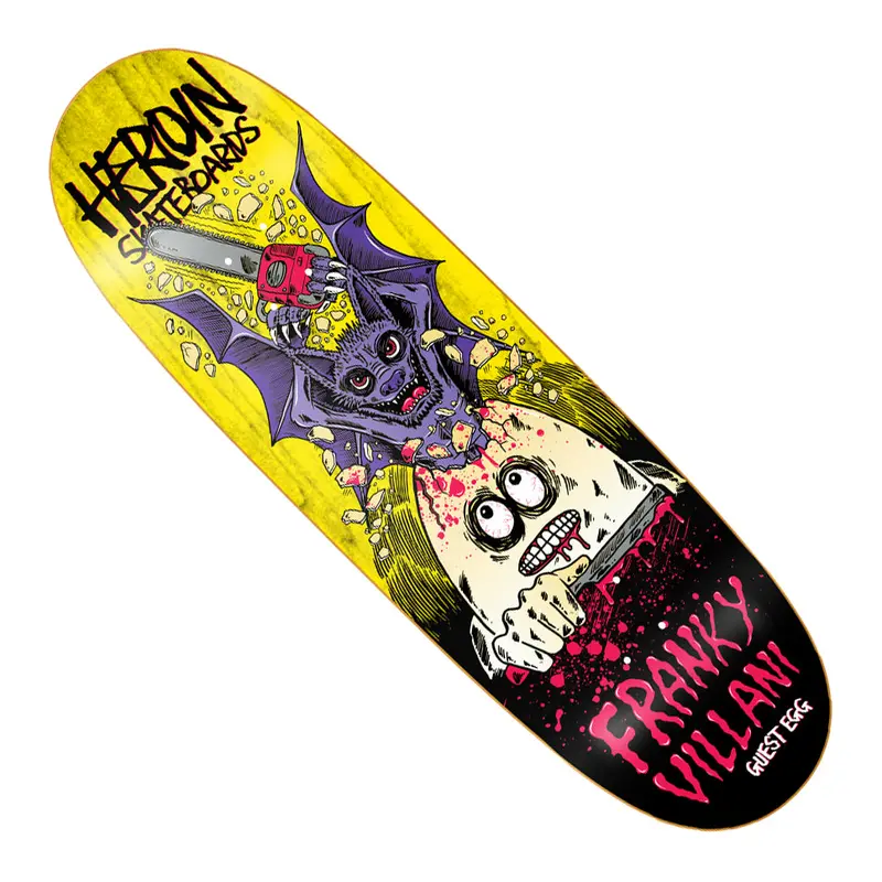 Heroin Franky Villani Guest Egg Skate Deck – Exclusive Collaborative Shape