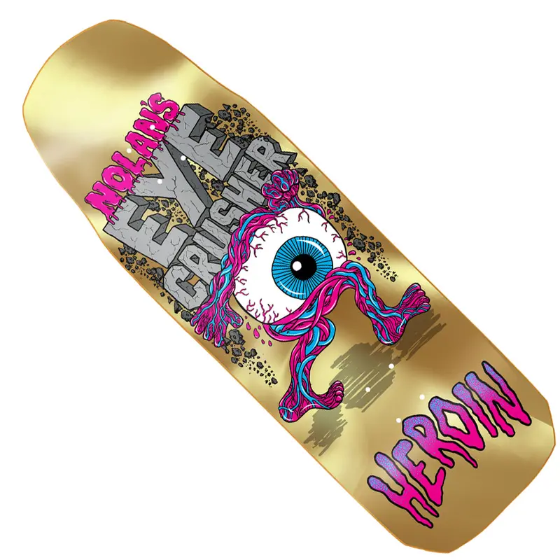Heroin Nolan Houghton Eye Crusher Skateboard Deck – Pro Model Shape