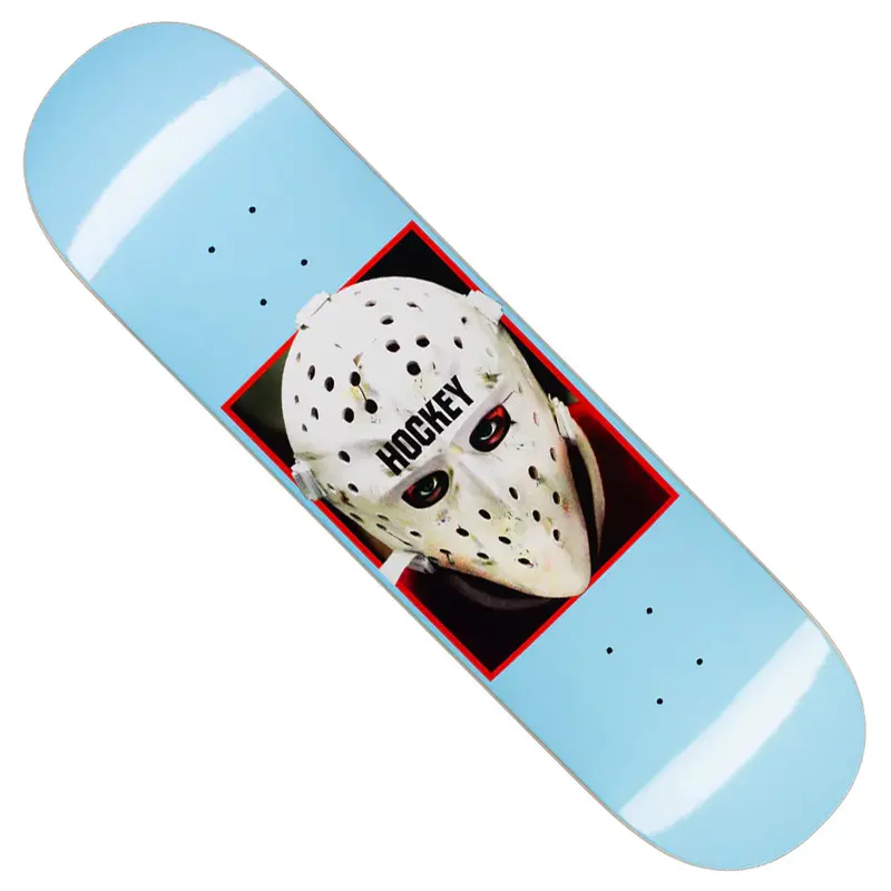 Hockey War On Ice Blue Graphic Skateboard Deck