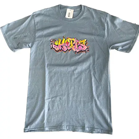 Hopps Hopps Crew Graffiti Print T-Shirt
