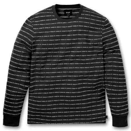 HUF ‘Fuck It’ Jacquard Long Sleeve Shirt