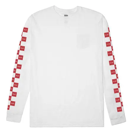 HUF x Chocolate Checkered Long Sleeve Pocket Tee