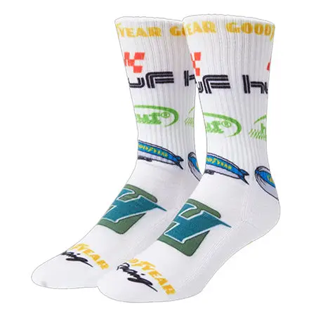 HUF x Goodyear Podium Patterned Crew Socks