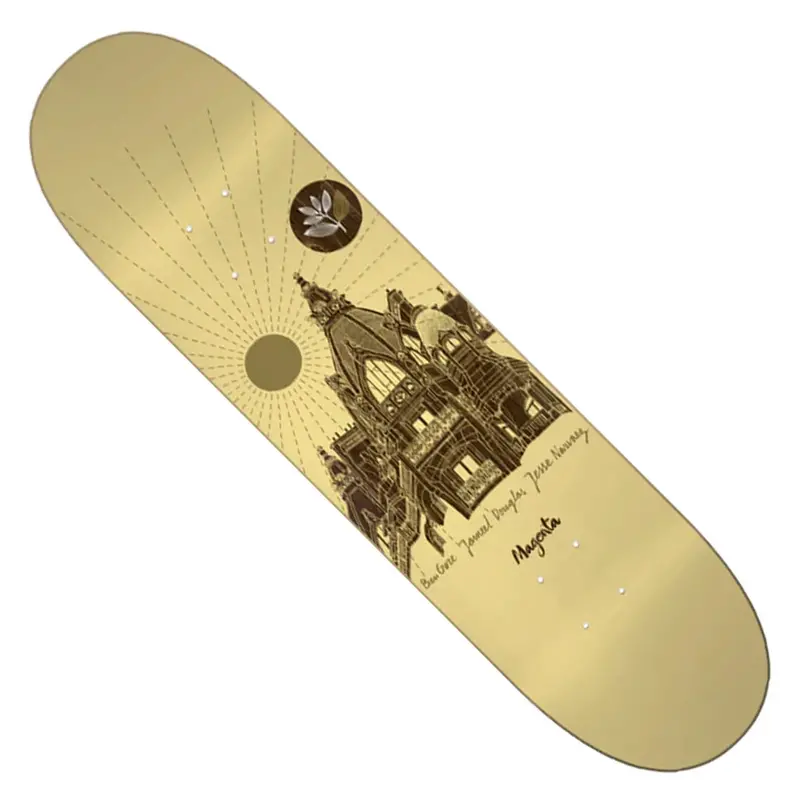 Jameel Douglas & Jesse Navarez Rooftop Skate Deck – Magenta