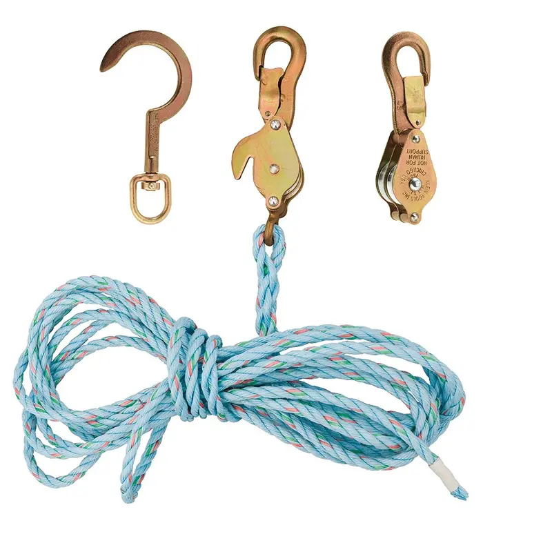 Klein 1802-30SSR Block and Tackle System with 259 Anchor Hook (Spliced)