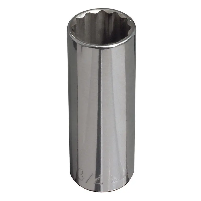 Klein 3/4-Inch Deep 12-Point Socket – 1/2-Inch Drive