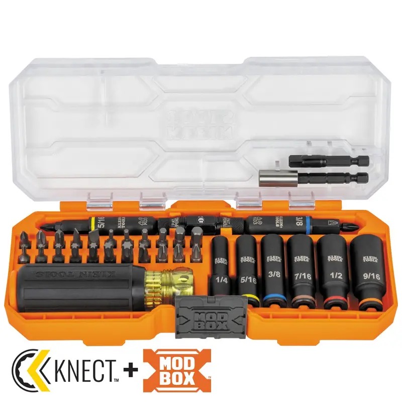 Klein 32502HD 41-Piece Impact-Rated KNECT Screwdriver & Socket Kit with Storage Case