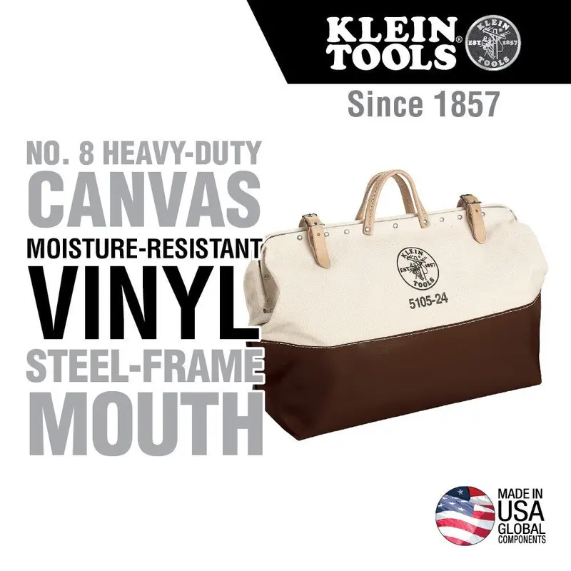 Klein 510524 High-Bottom 24-Inch Canvas Tool Bag