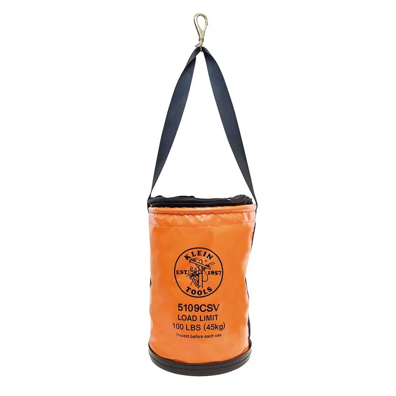 Klein 5109CSV Heavy-Duty Vinyl Bucket with Swivel Snap Closure