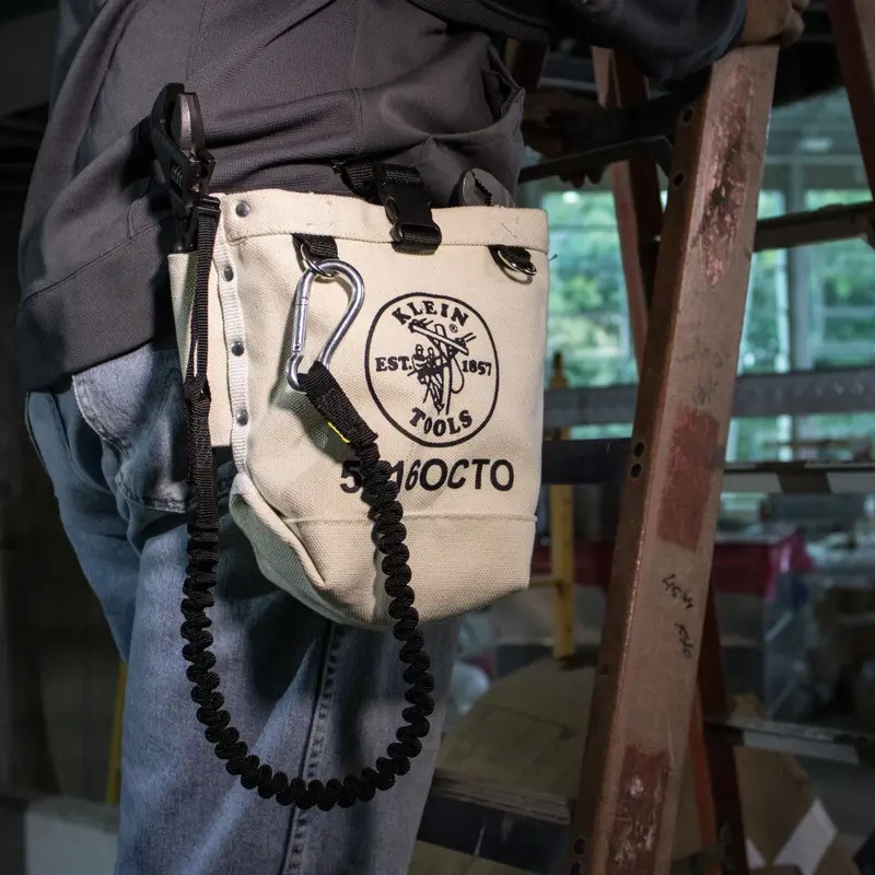 Klein 5416OCTO 5″ x 5″ x 9″ Heavy-Duty Tool Bag with Bull-Pin & Bolt Pouch and Loop Connect System