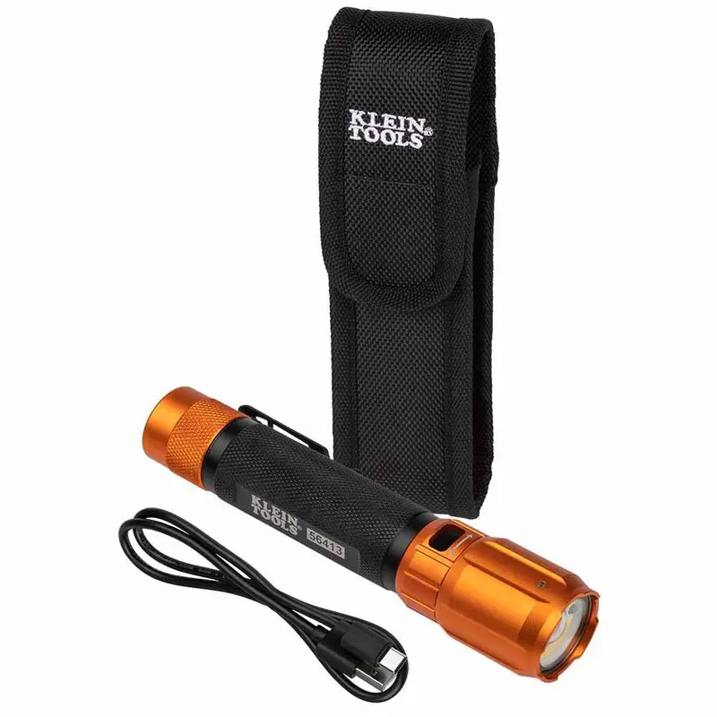 Klein 56413 Rechargeable Dual-Color LED Flashlight with Belt Holster