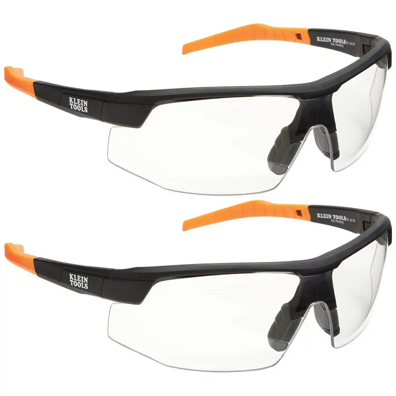 Klein 60171 Standard Clear-Lens Safety Glasses – 2-Pack, ANSI-Z87.1 Compliant