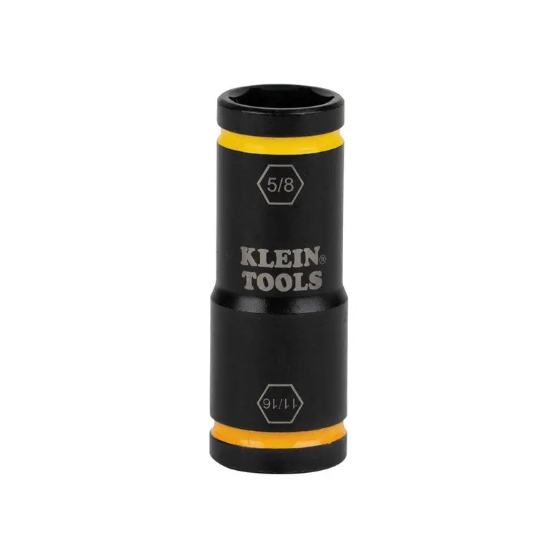 Klein 66075 Dual-Sized Flip Impact Socket – 11/16″ × 5/8″