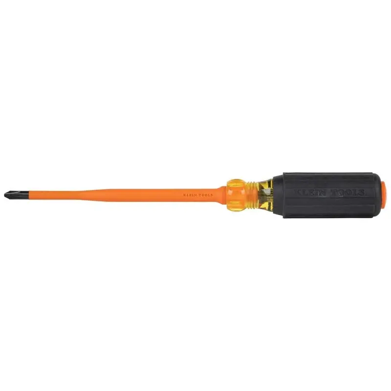 Klein 6936INS Slim-Tip Insulated Phillips Screwdriver – #2 Bit, 1000V Rated, 6″ Round Shank