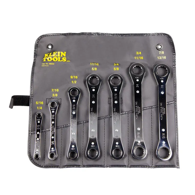 Klein 7-Piece Ratcheting Box Wrench Set – Precision-Fit for Common Fastener Sizes