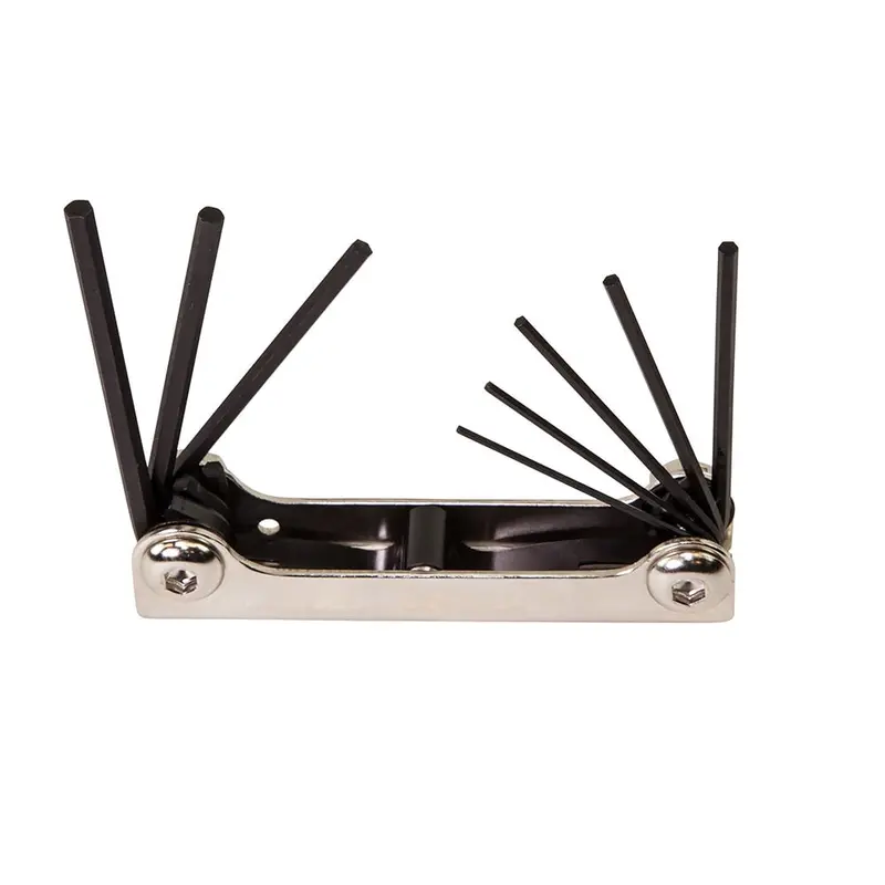 Klein 8-Key Folding Hex Key Set – SAE Sizes from 1/20″ to 5/32″