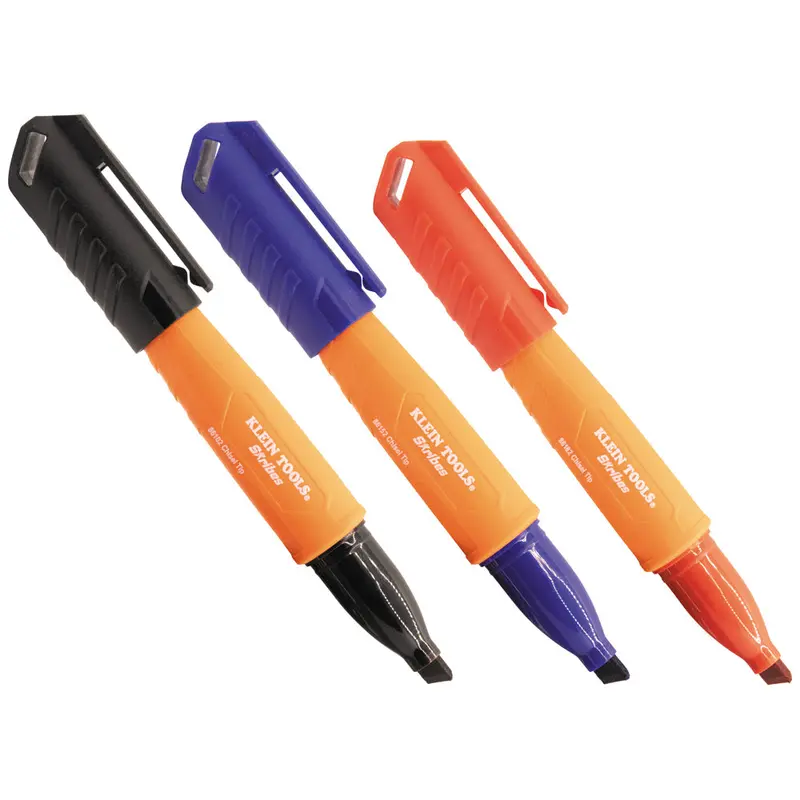 Klein 861923 Skribes Chisel-Tip Multi-Color Permanent Markers (3-Pack)