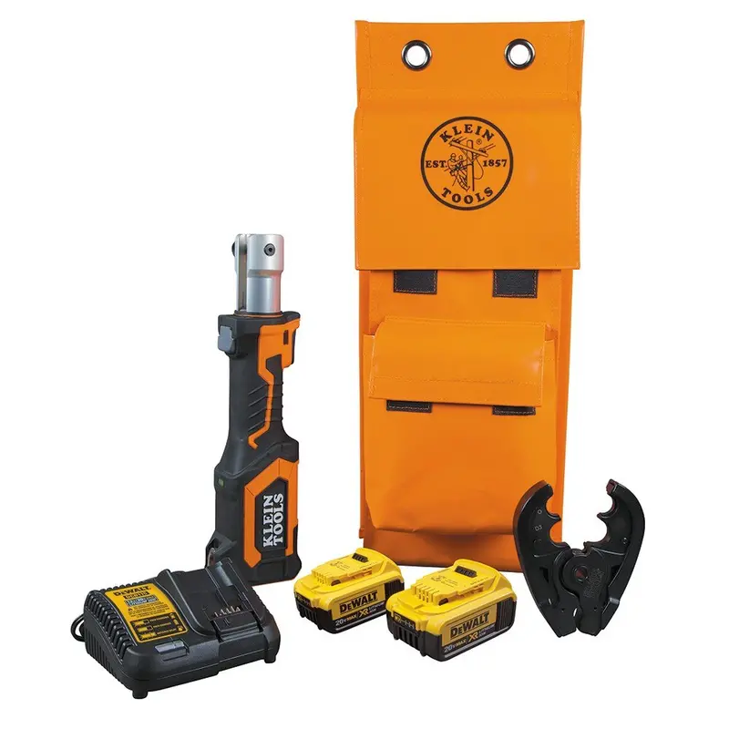 Klein BAT207T234H Cordless Cable Crimper – O+ Die Head, 4 Ah Battery, High-Capacity Performance