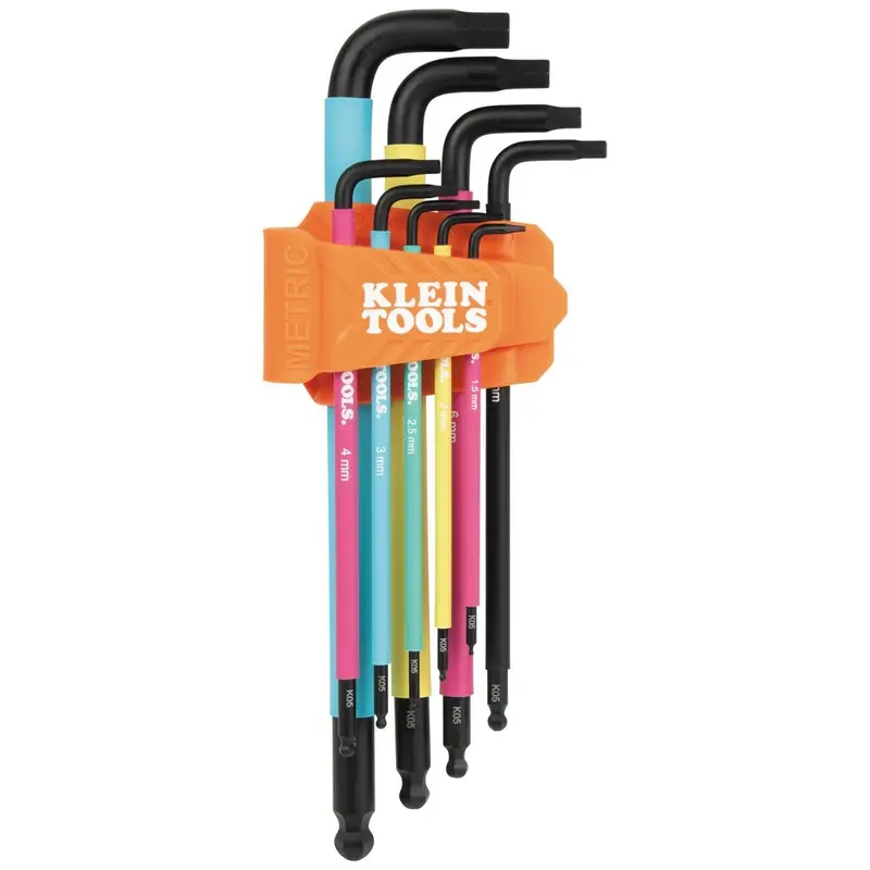 Klein BLS9M Extra-Long L-Style Metric Hex Key Caddy – 9-Piece