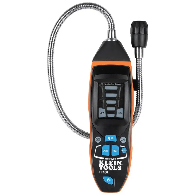 Klein ET160 Refrigerant Leak Detector – 18″ Gooseneck Probe with Visual & Audible Alerts