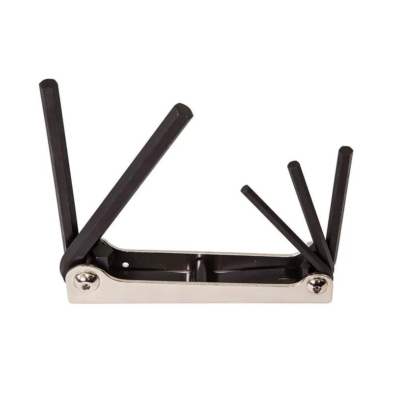 Klein Folding Hex Key Set – 5-Inch SAE, 5-Piece Compact Wrench Kit