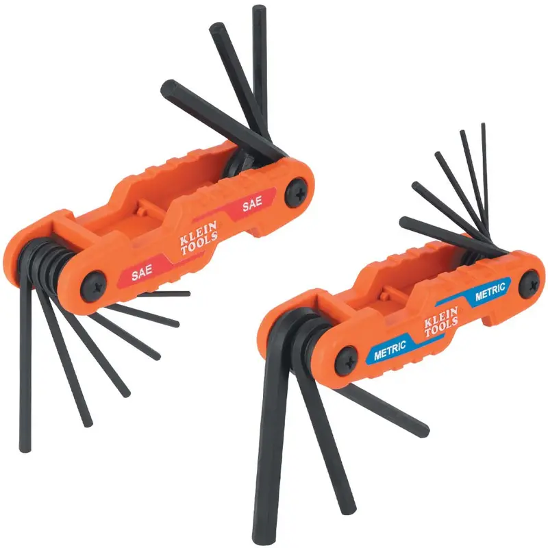 Klein Folding Hex Key Set – Compact SAE & Metric Allen Wrenches