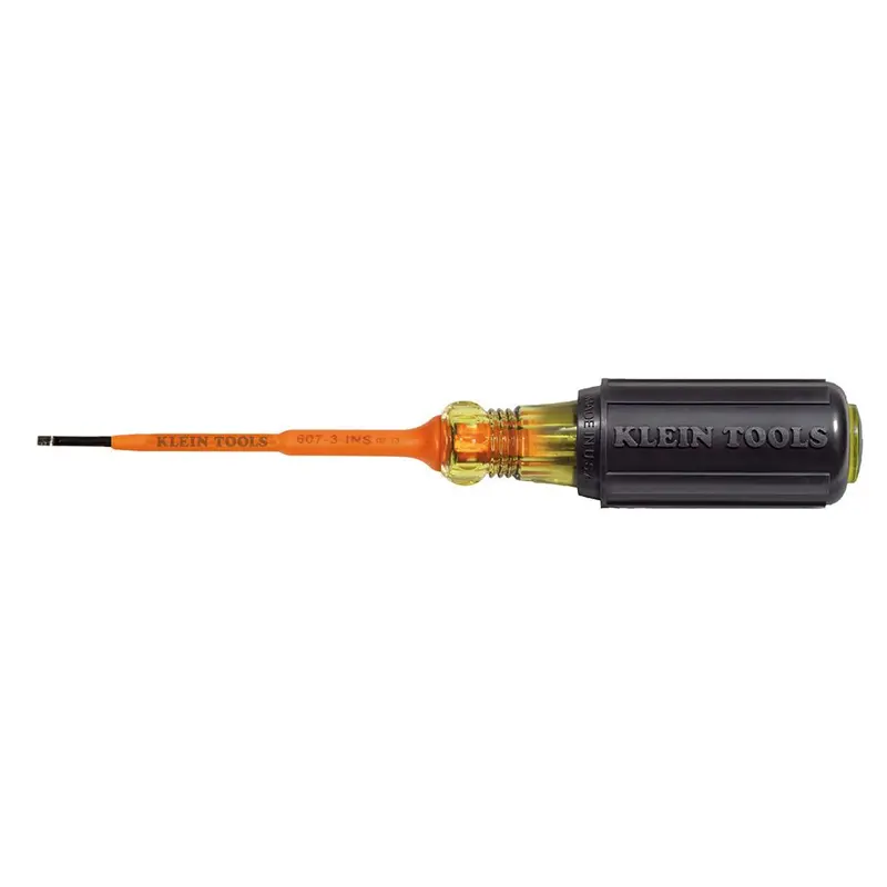 Klein Insulated Cabinet Screwdriver – 3/32″ x 3″, 607-3-INS