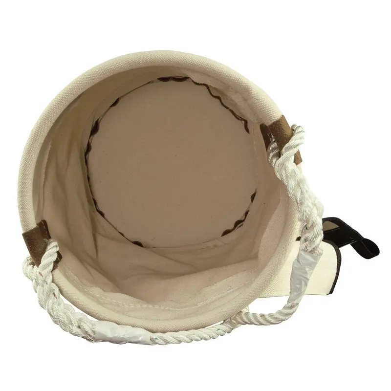 Klein Leather-Bottom Utility Bucket with Reinforced Top Rim